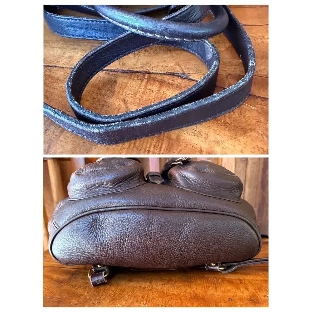 Vintage Dooney & Bourke Backpack Leather Backpack Chocolate Brown